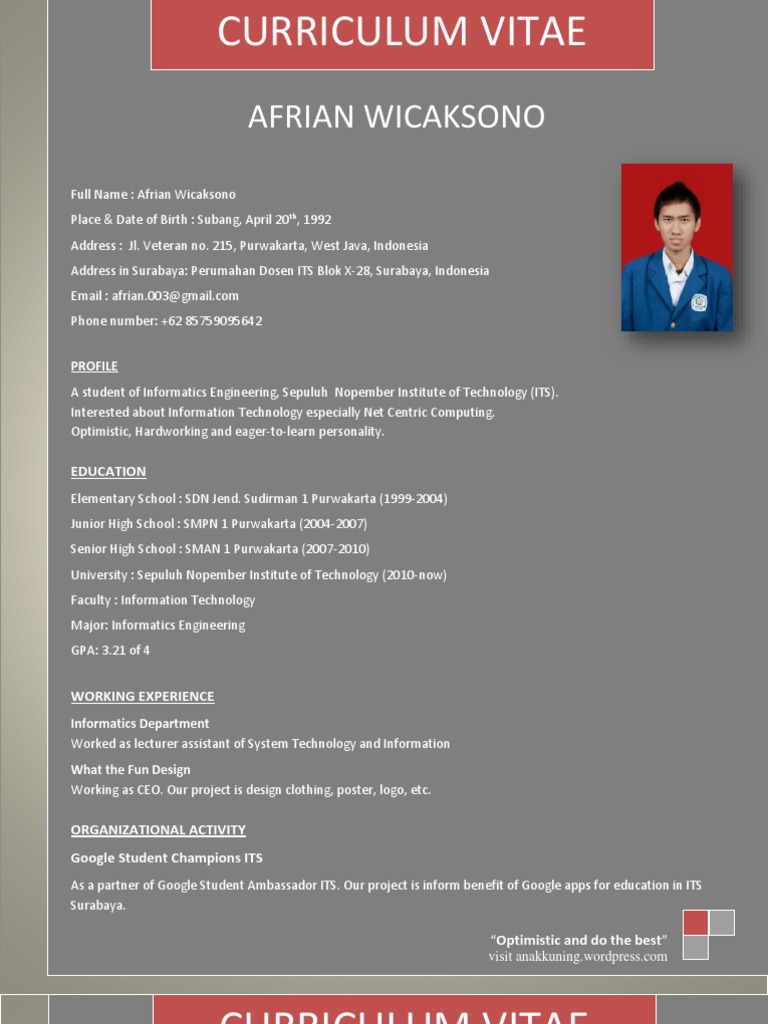 Afrian CV (En) | PDF | Computing | Communication