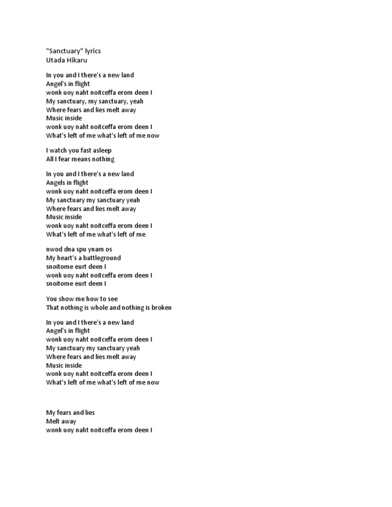 Sanctuary Lyrics | PDF