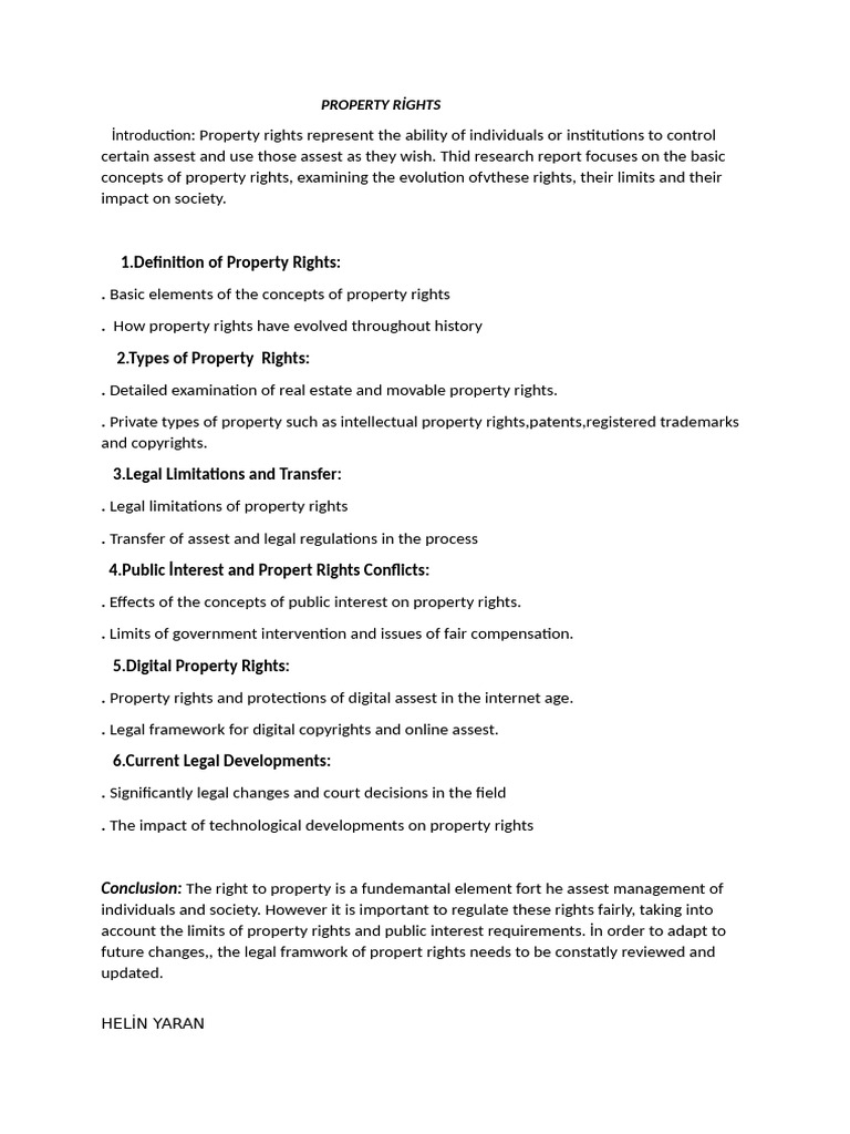 Understanding Property Rights and Their Impact | PDF