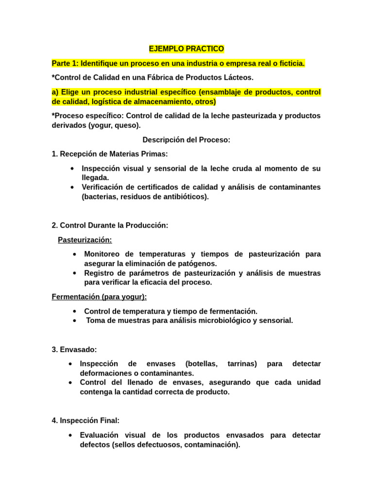 Control de Calidad en Productos Lácteos | PDF | Yogur | Calidad (comercial)