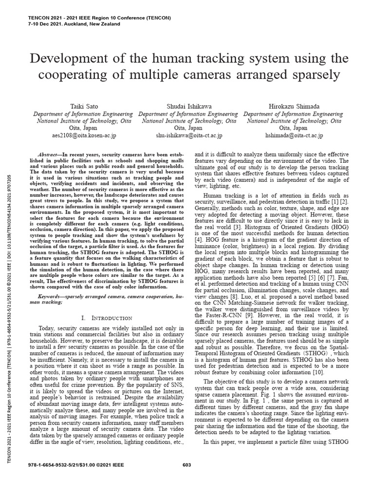 Development of The Human Tracking System Using The Cooperating of ...