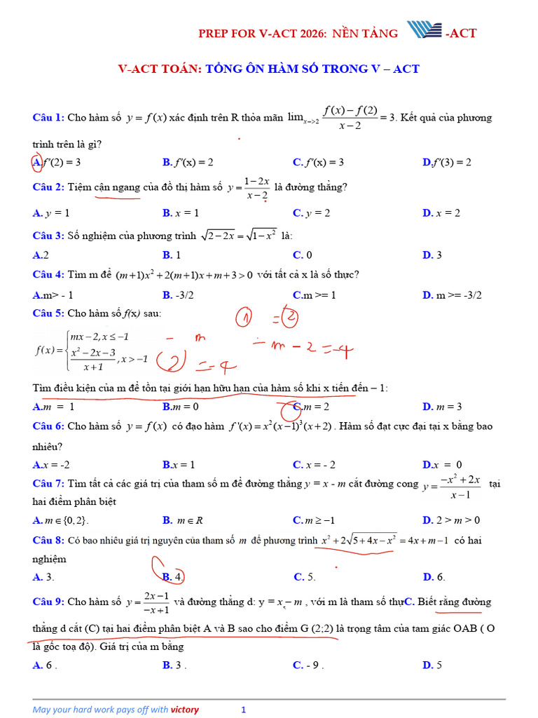 Đề toán hồ sám thứ 3 | PDF