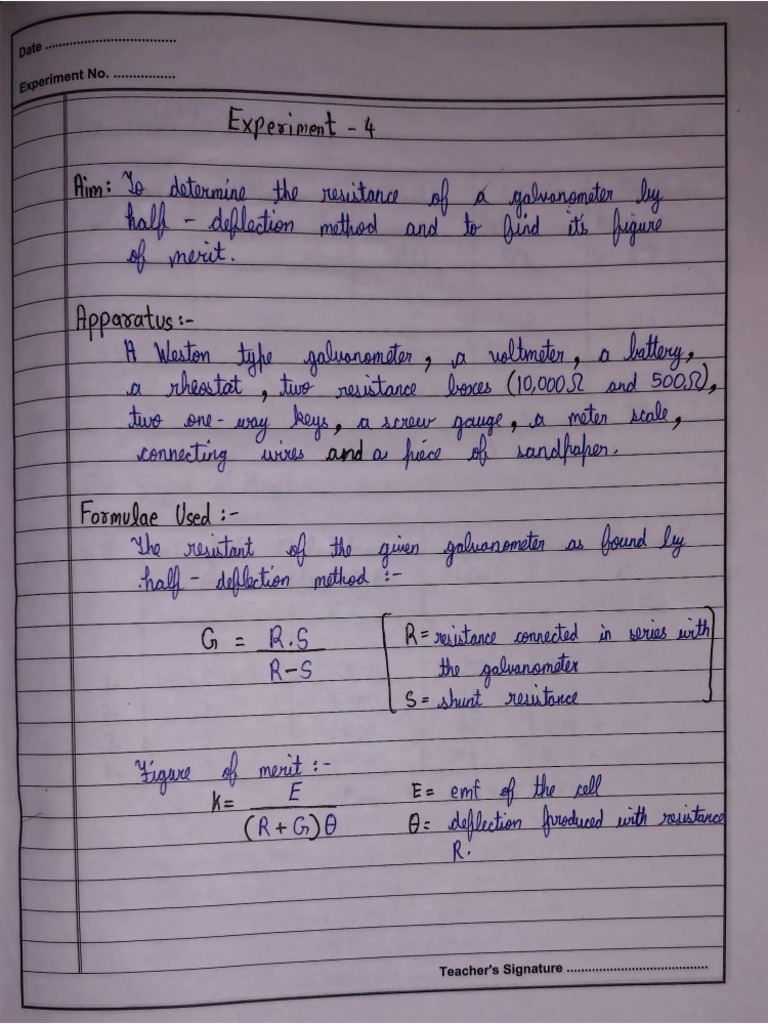 Physics Experiment 4 | PDF