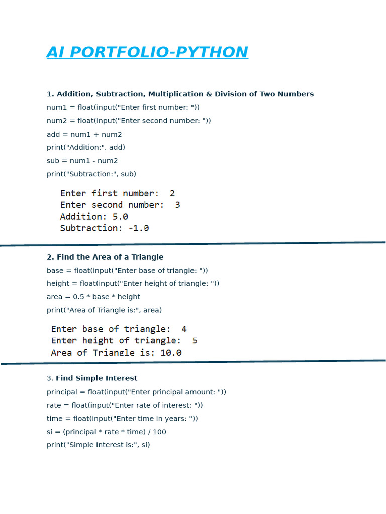 Ai Portfolio | PDF
