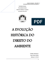 Evolução Histórica Do Direito Do Ambiente - Diogo Martins, Nº18110