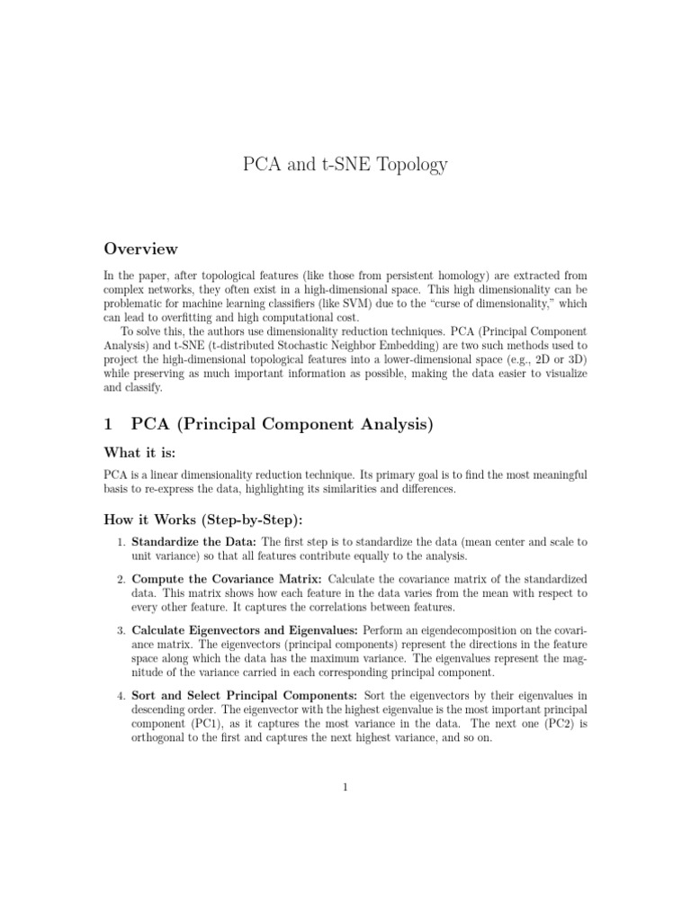 PCA vs t-SNE for Dimensionality Reduction | PDF | Principal Component ...