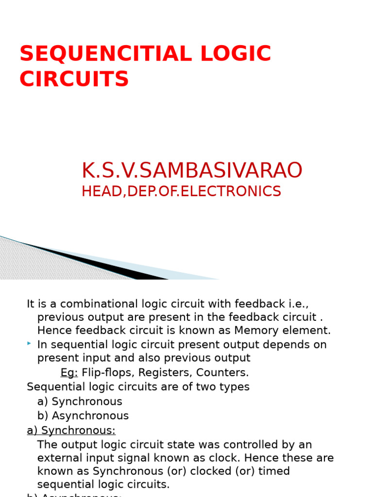 Understanding Sequential Logic Circuits | PDF | Digital Electronics ...