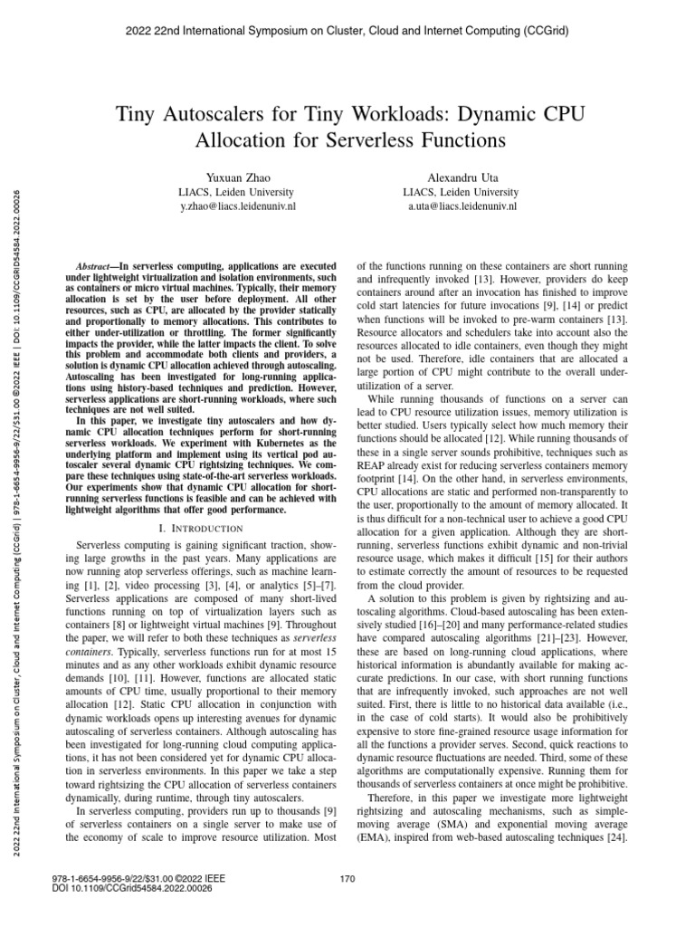Tiny Autoscalers For Tiny Workloads Dynamic CPU Allocation For ...