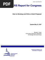 How To Develop and Write A Grant Proposal: Updated May 25, 2007