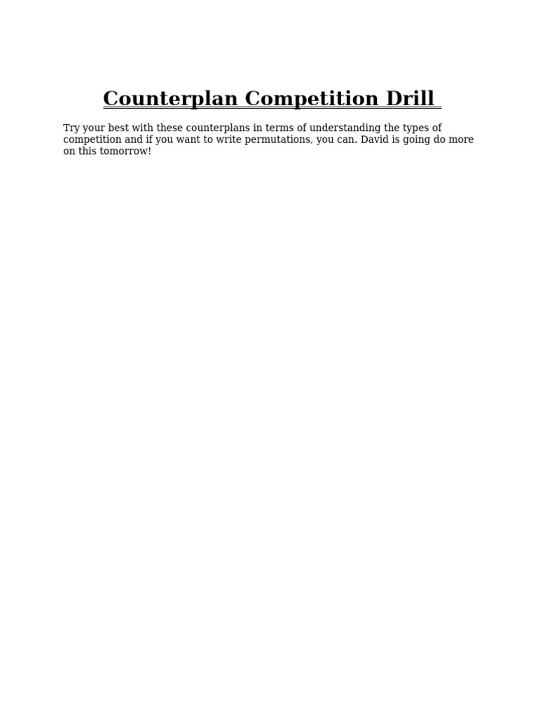 Counterplan Competition Drill | PDF | International Relations | Government