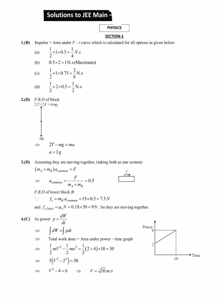 2027 - JEE Main - 4 - Solutions - 25 August 2025 | PDF | Chemical ...