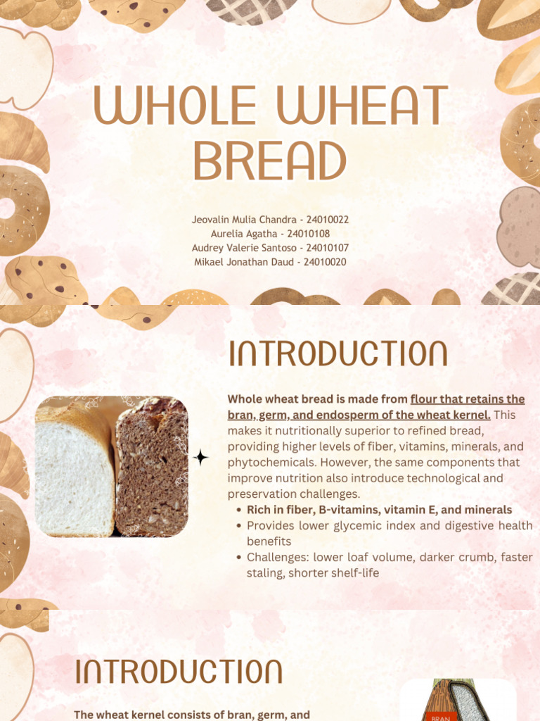 Brown Beige Watercolor Bread Group Projects Presentation PDF | PDF