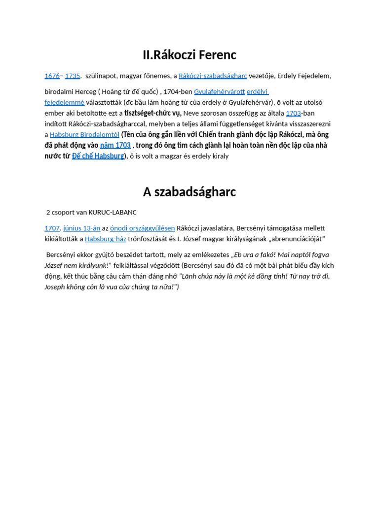 RAKOCZI | PDF