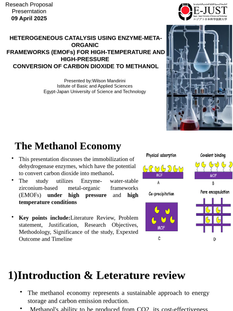 Enzyme-MOFs for CO2 to Methanol Conversion | PDF | Catalysis ...