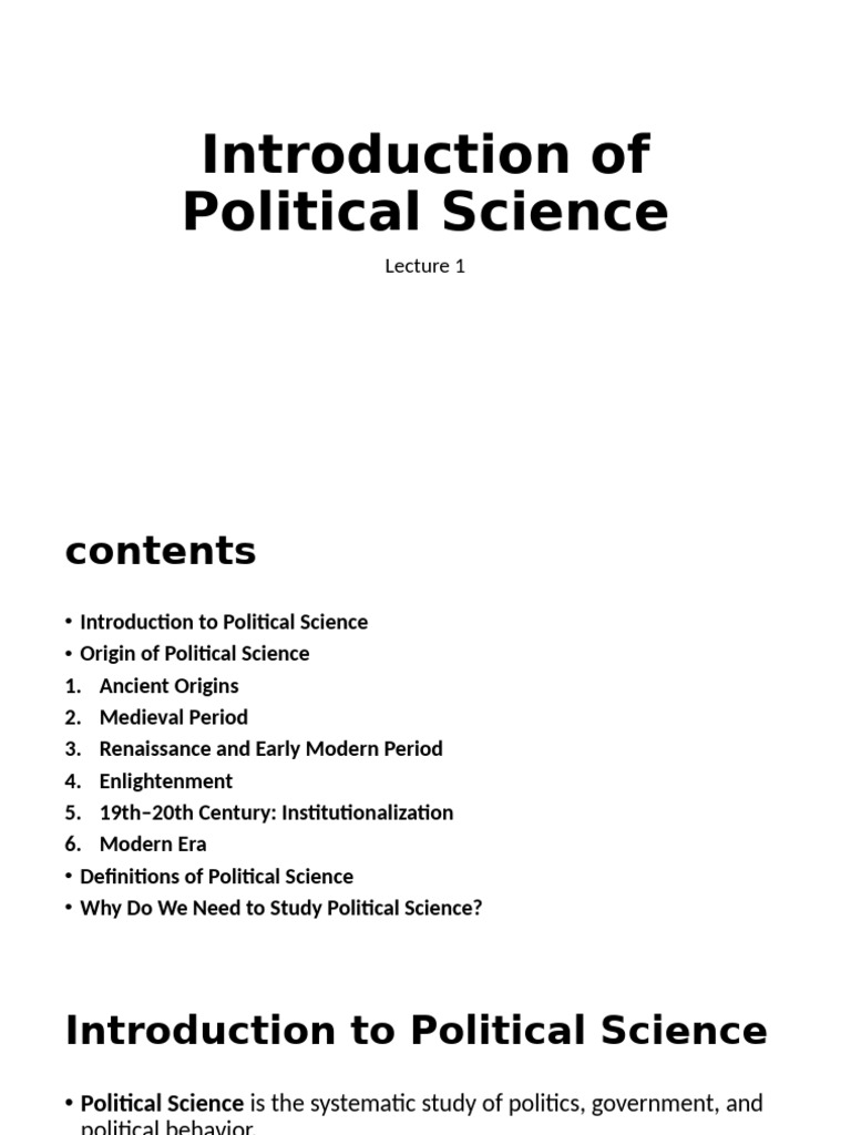 POLS101 Introduction To Political Science - 170639 | PDF | Political ...