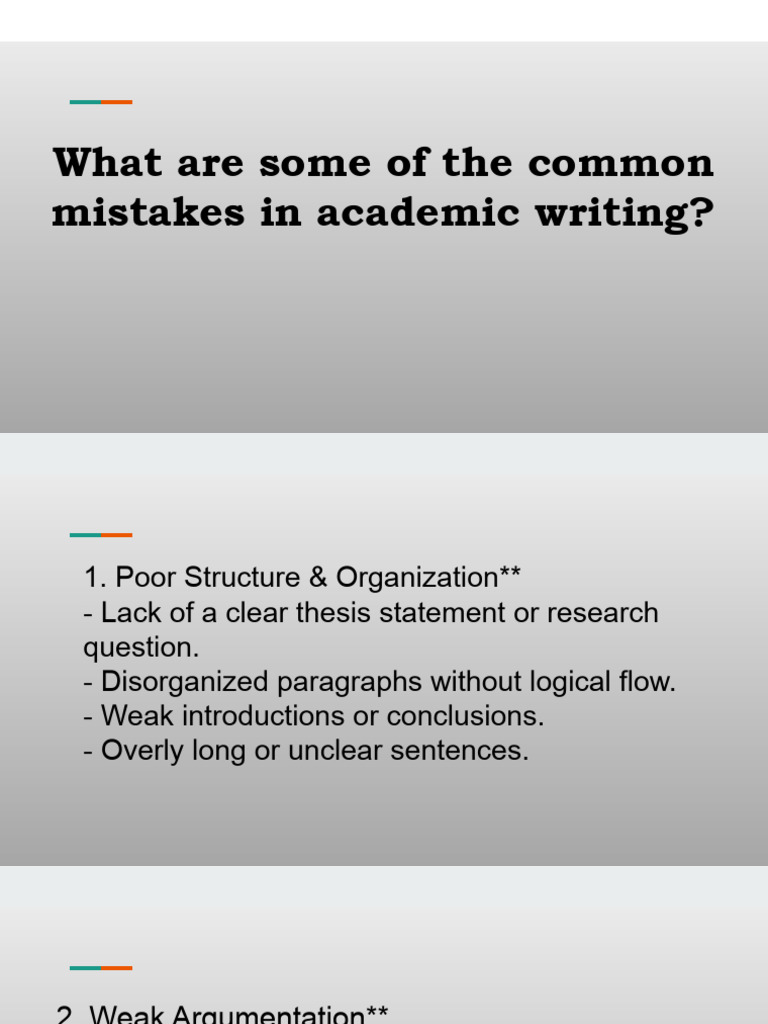 Common Academic Writing Mistakes | PDF | Citation | Argument