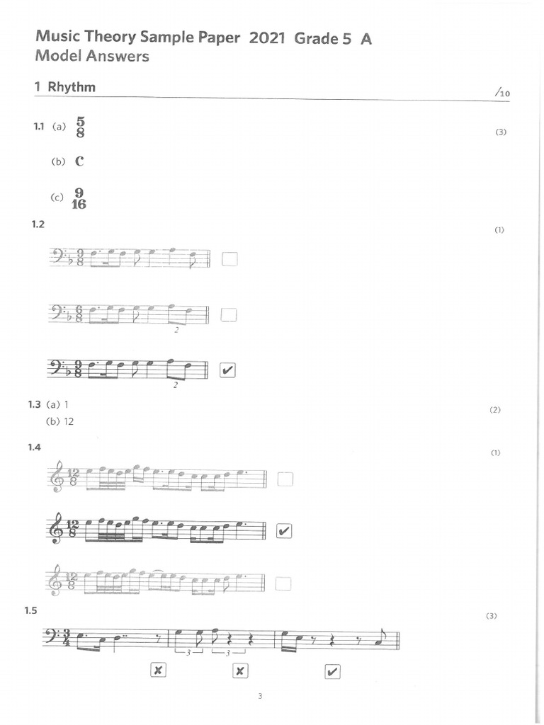 G5 Theory Sample Paper 2021 Answer | PDF