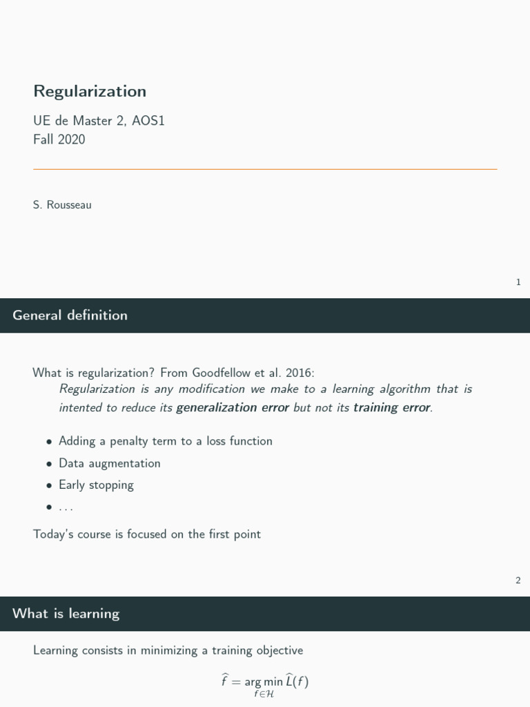 Understanding Regularization Techniques | PDF | Ordinary Least Squares ...