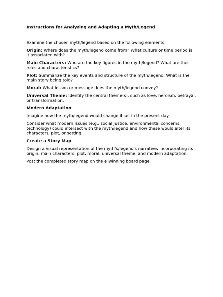 Analyzing Myths and Legends | PDF