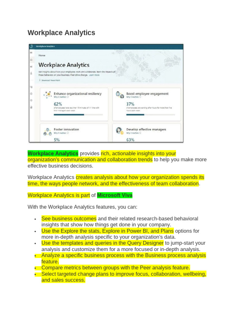 Analytics Capabilities in Microsoft 365 | PDF | Analytics | Microsoft