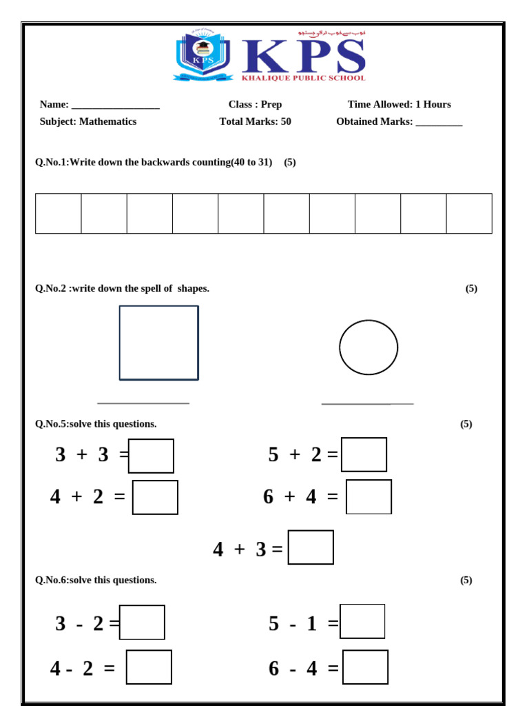 Test Prep Maths | PDF
