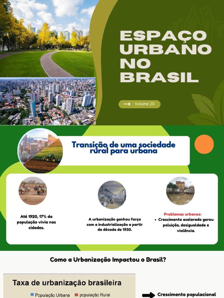 ESPAÇO URBANO NO BRASIL | PDF | Cidade | Urbanização
