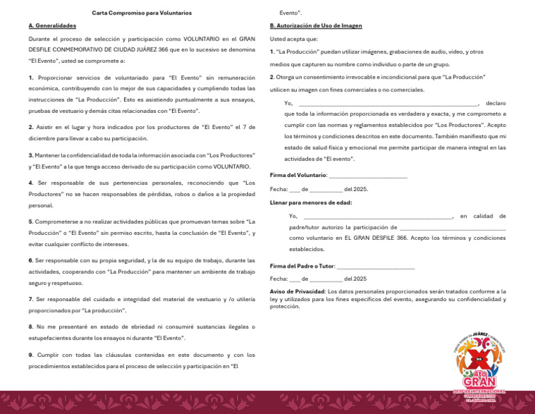 Carta Compromiso 366 Membretada FINAL | PDF