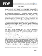 Download Generation of Electricity Using Speed Breaker by Vaibhav Saxena SN94196455 doc pdf