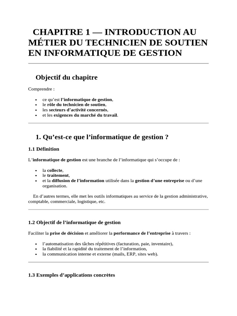 Introduction au métier de TSIG | PDF | Informatique | Application