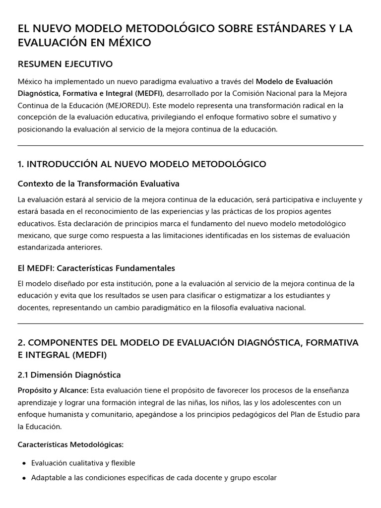 Nuevo Modelo de Evaluación Educativa en México | PDF | Evaluación ...