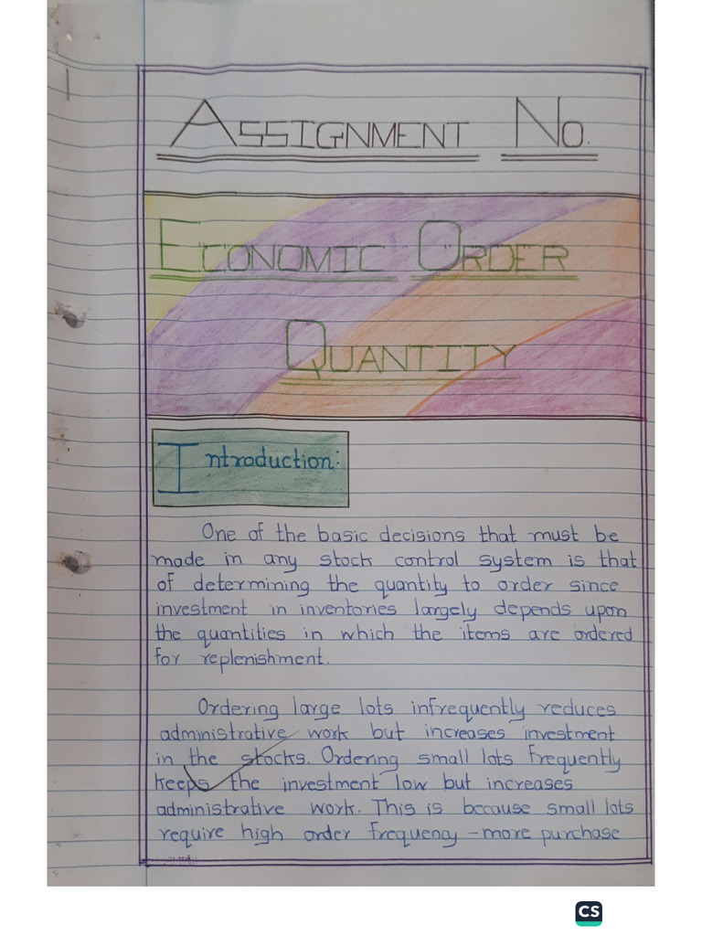 CM Assignment | PDF