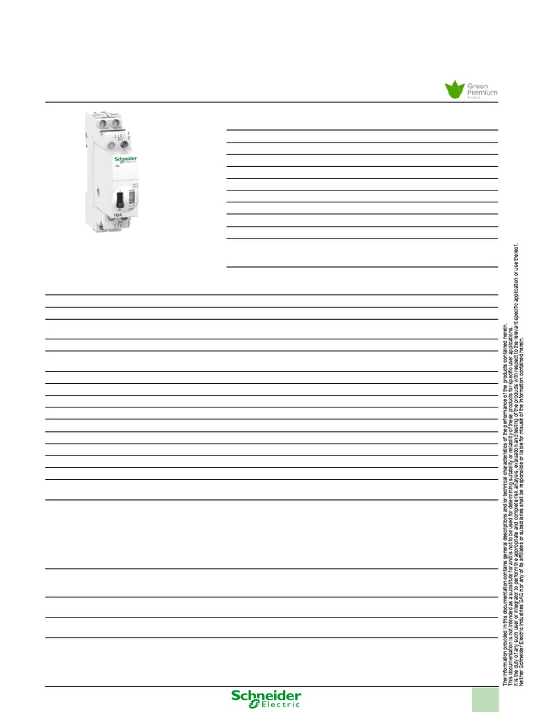 1 P Prod Spec A9c30812 | PDF | Relay | Alternating Current