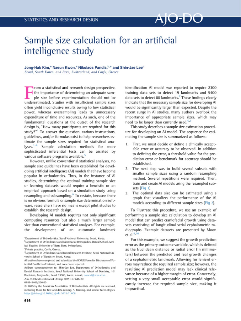 AI Sample Size Calculation Guide | PDF | Sampling (Statistics ...