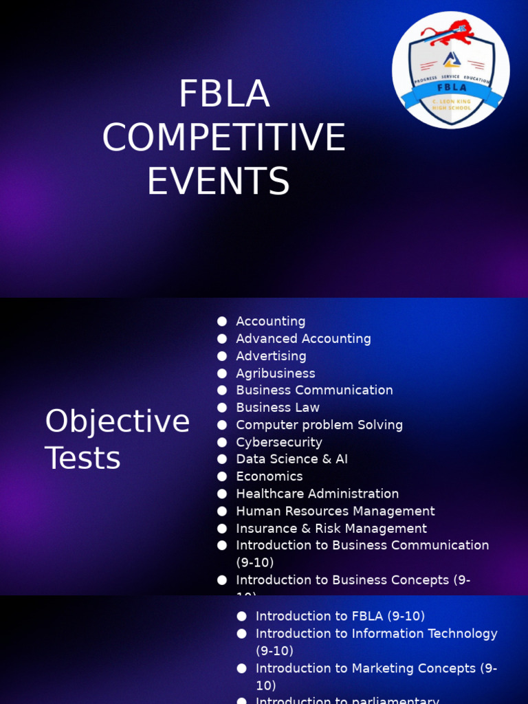 Students REGISTER FOR FBLA COMPETITIVE EVENTS | PDF | Business | Accounting