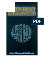The Legal Status of Following a Madhab by Sheikh Mufti Taqi Usmani (Book)