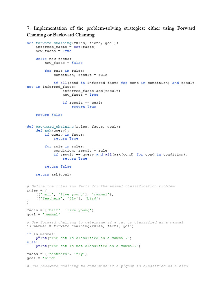 Problem-Solving with Chaining Methods | PDF
