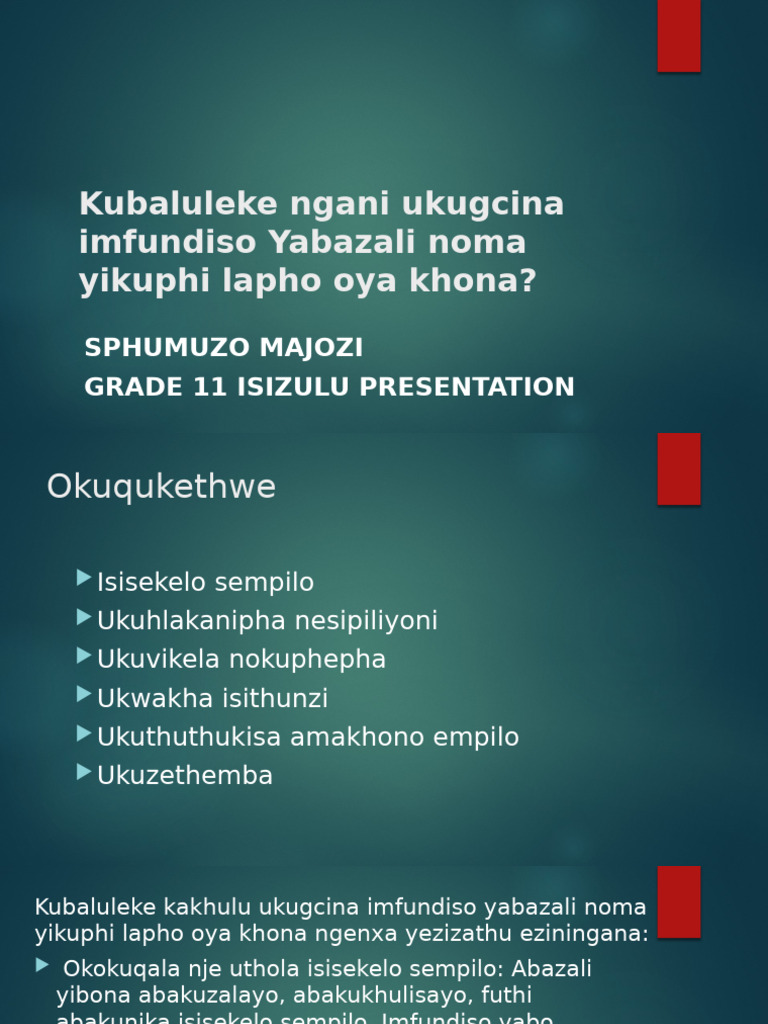 Isi Zulu | PDF