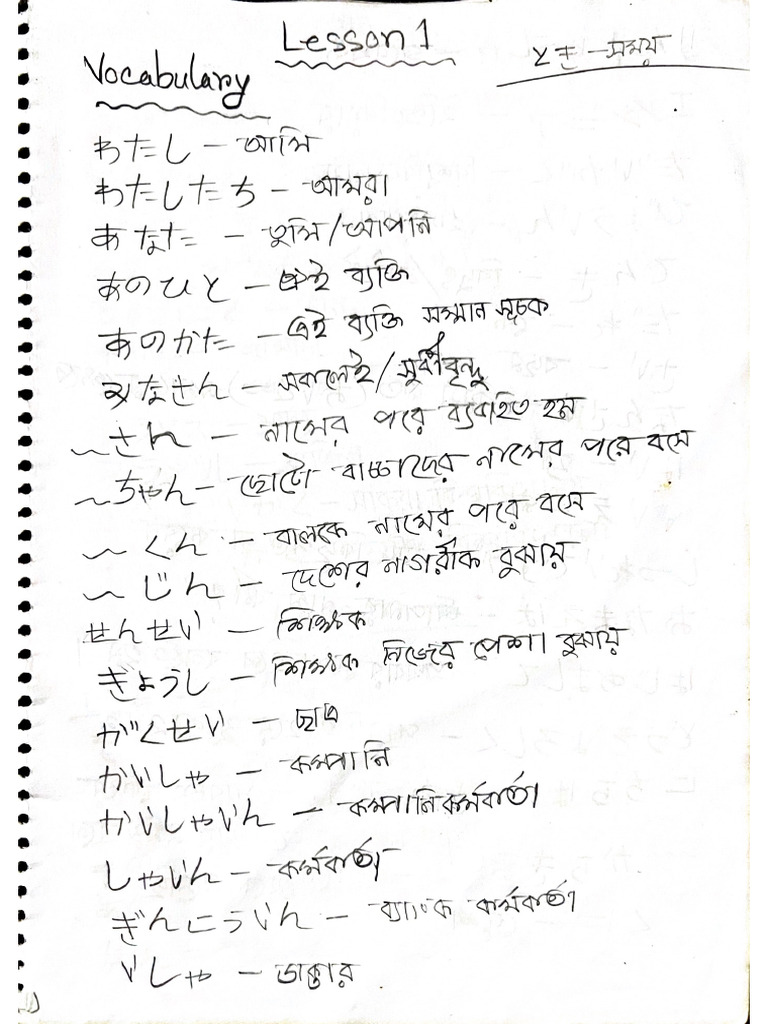 L1 To L25 All Vocabulary | PDF