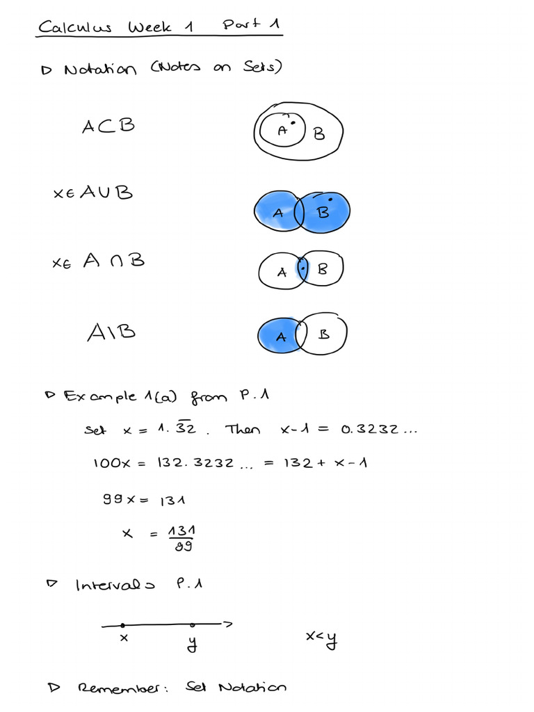 Calculus Week 1 Part 1 | PDF
