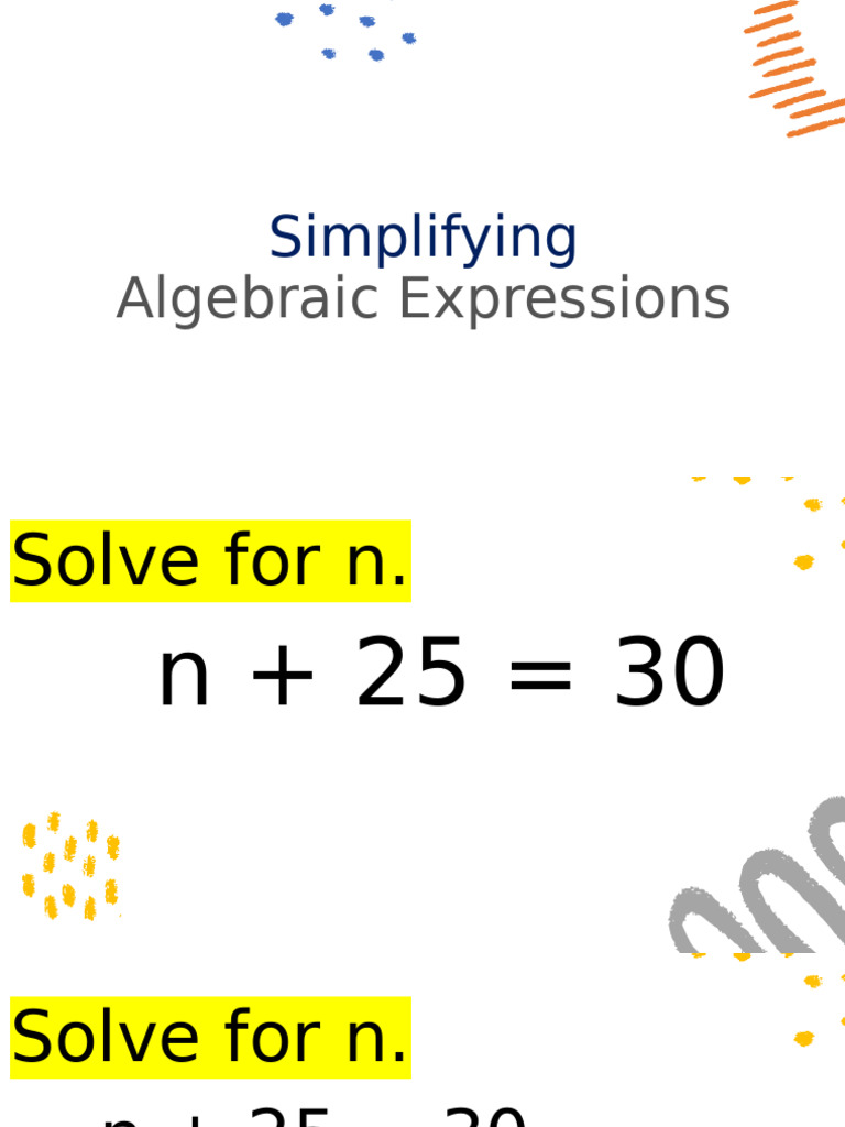 Solving Algebraic Expressions Guide | PDF | Algebra | Mathematics