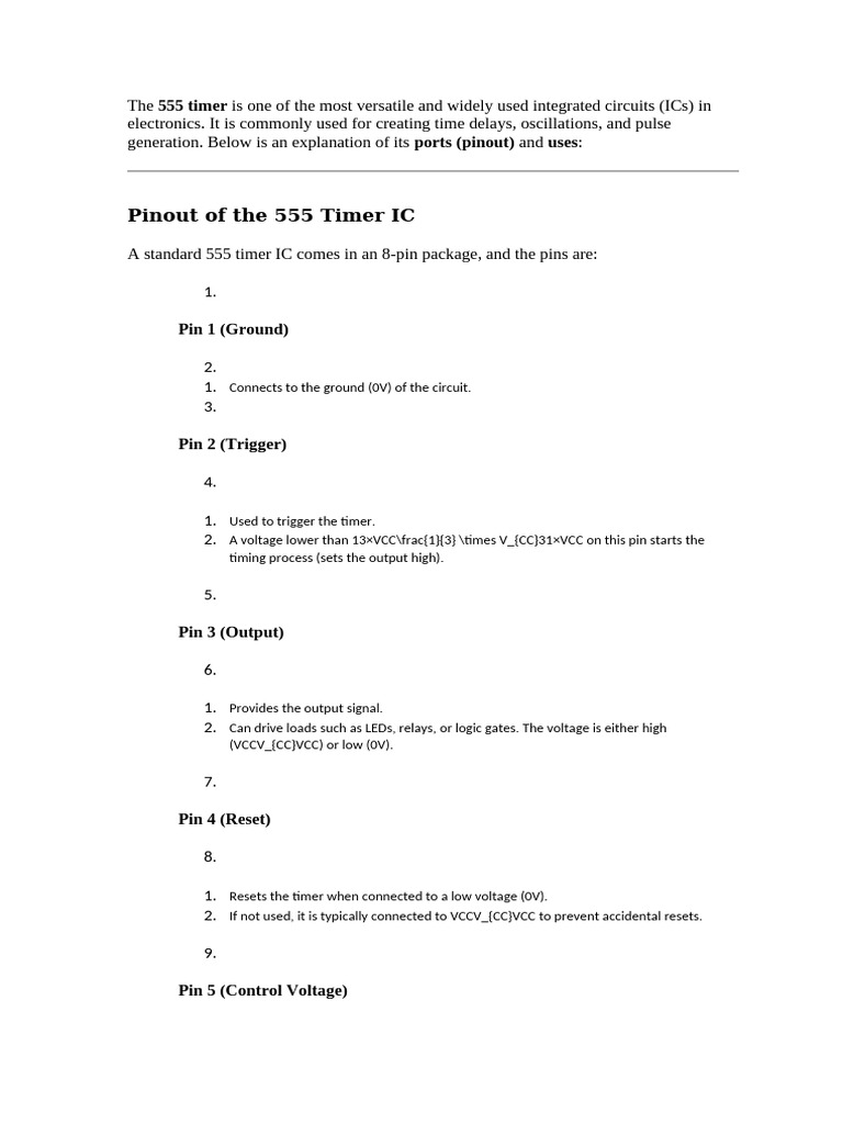 The 555 Timer Is One of The Most Versatile and Wid | PDF | Rectifier ...
