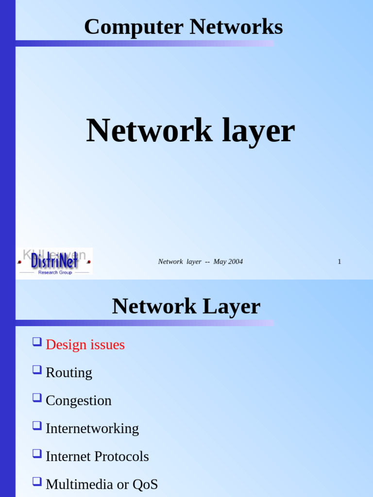 Network Layer Design and Routing Overview | PDF | Routing | Computer ...