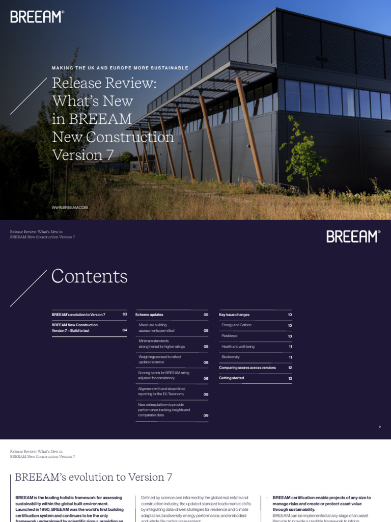BREEAM New Construction V7 Overview | PDF | Sustainability | Climate ...