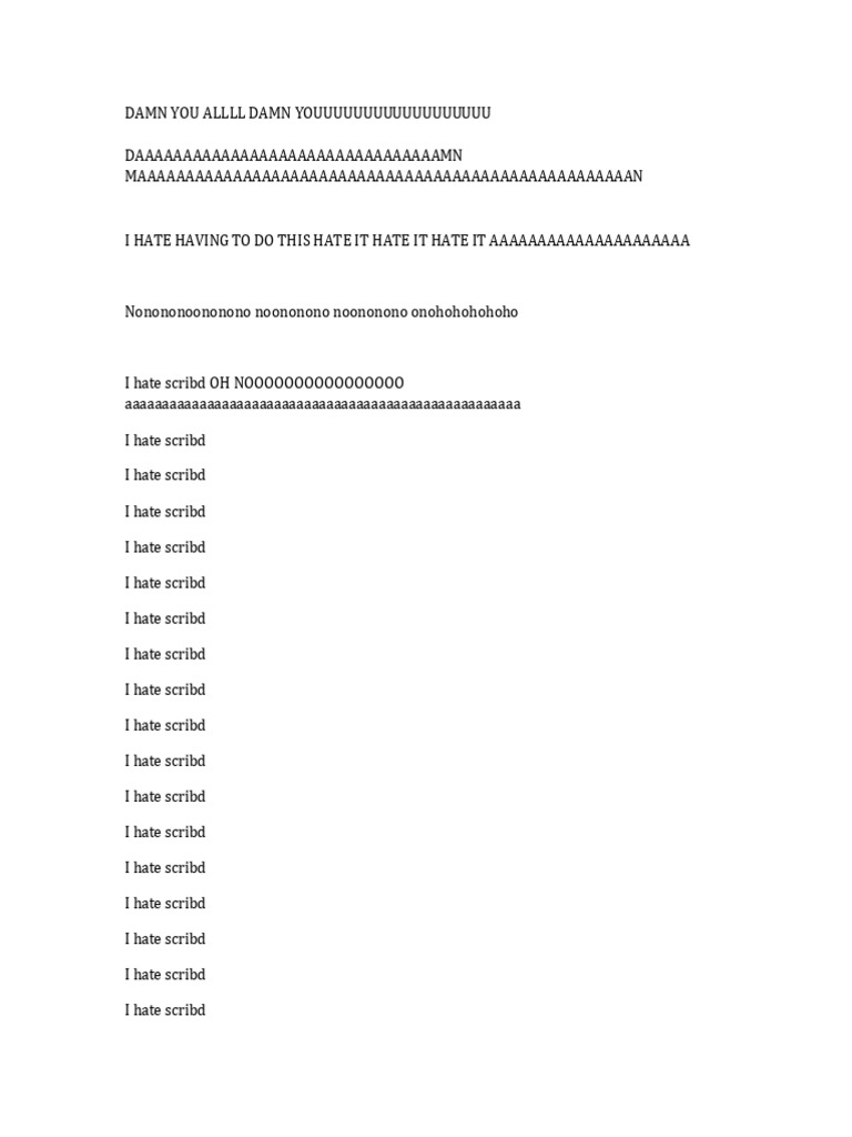 Damn You All | PDF