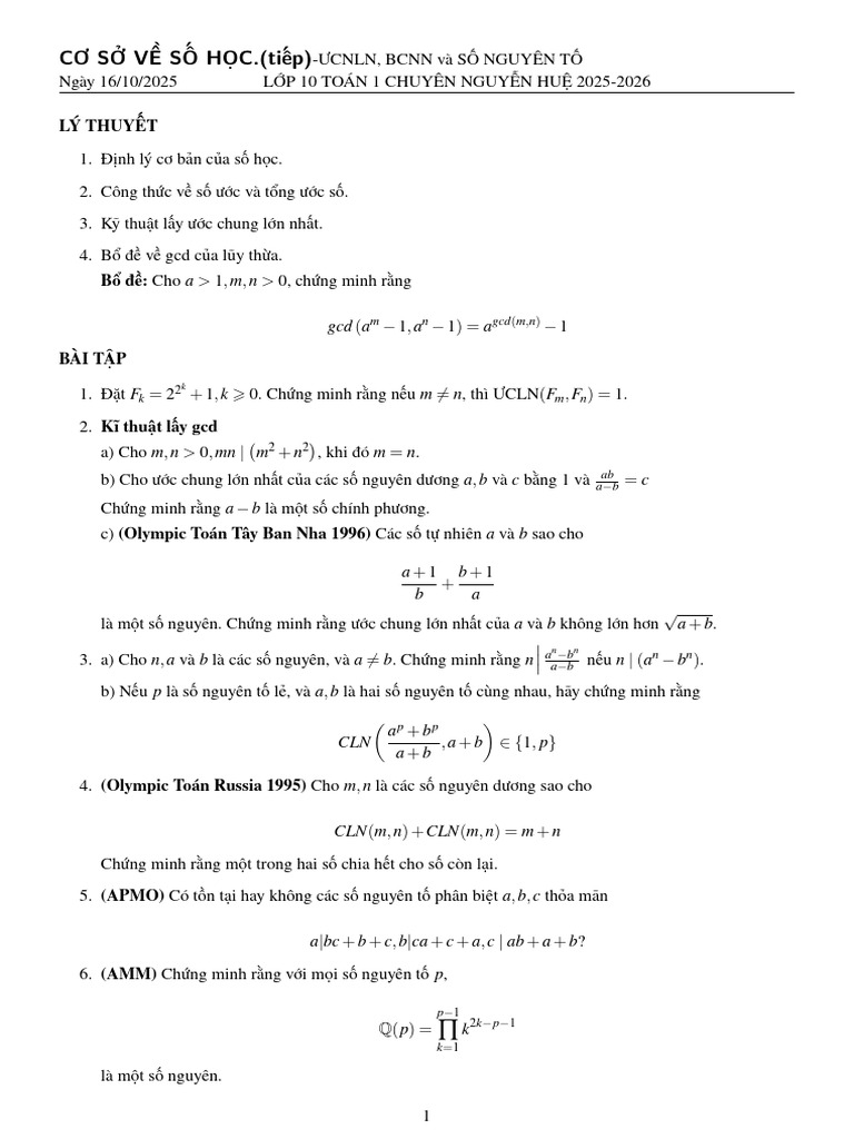 Modern Olympiad Number Theory | PDF
