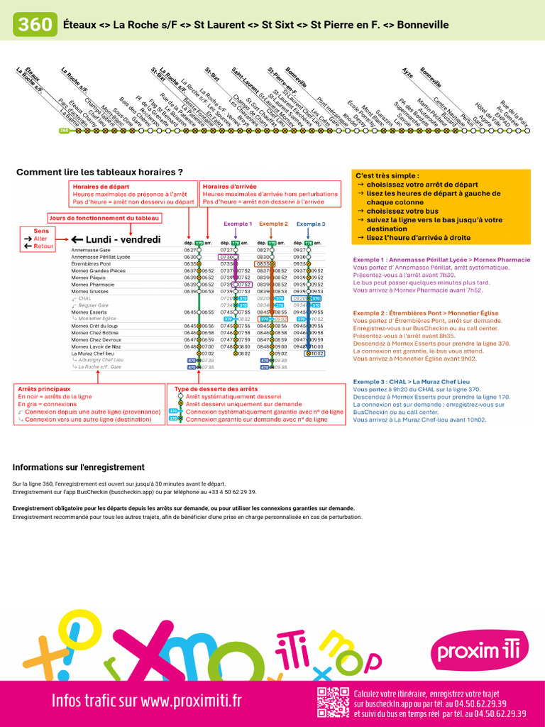 Horaires et Infos Ligne 360 Bus | PDF