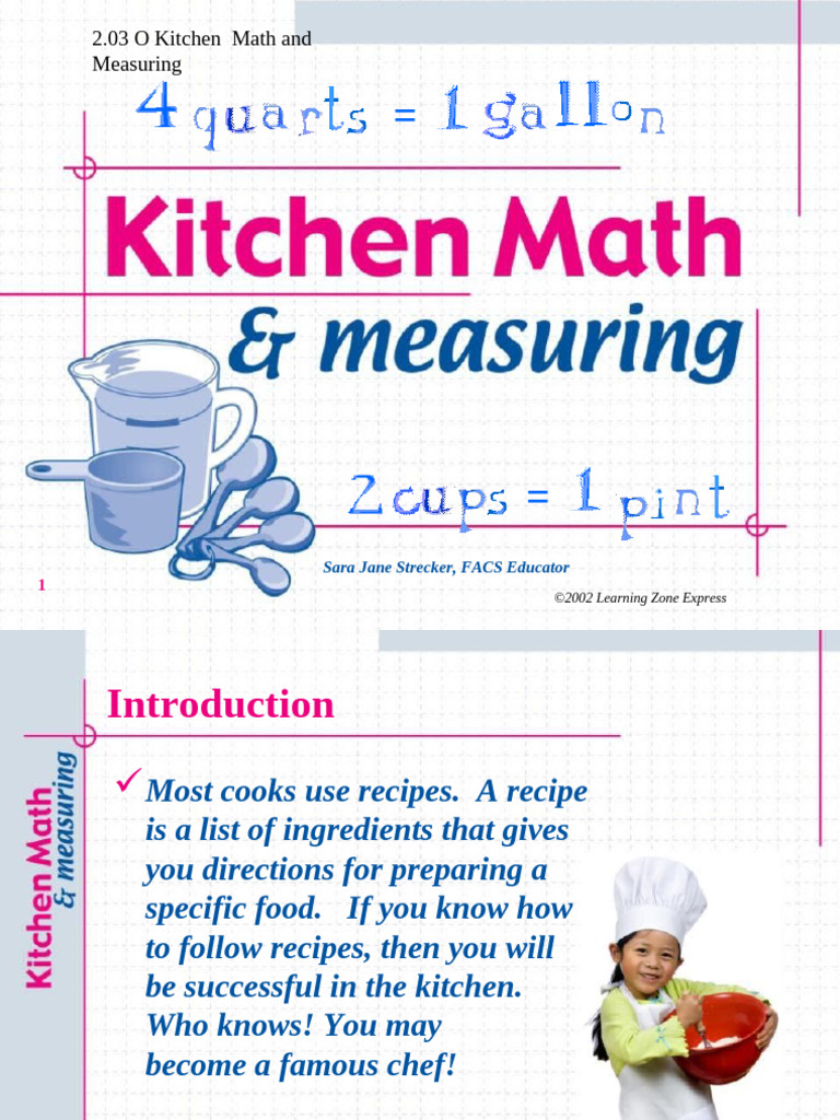 2 03 KitchenMath Edited For Improvement | PDF | Tablespoon | Teaspoon