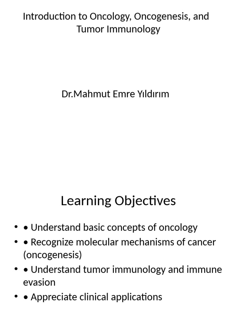 Introduction to Oncology and Immunology | PDF | Cancer | Carcinogenesis
