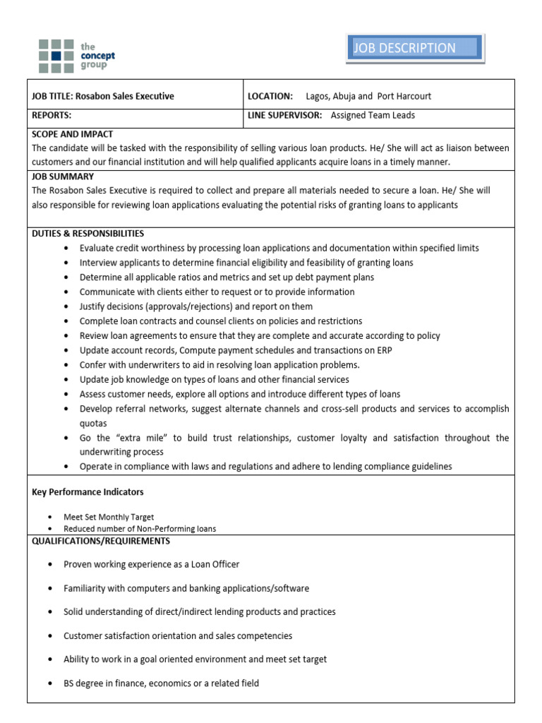 JD Rosabon Sales Executive | PDF | Loans | Underwriting