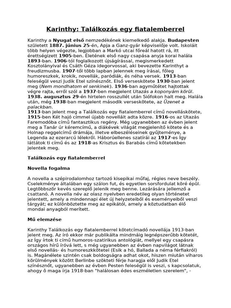 Karinthy | PDF